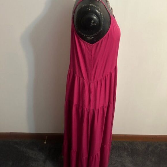 Anrabess Pink tiered Maxi sundress, size L - Picture 4 of 6